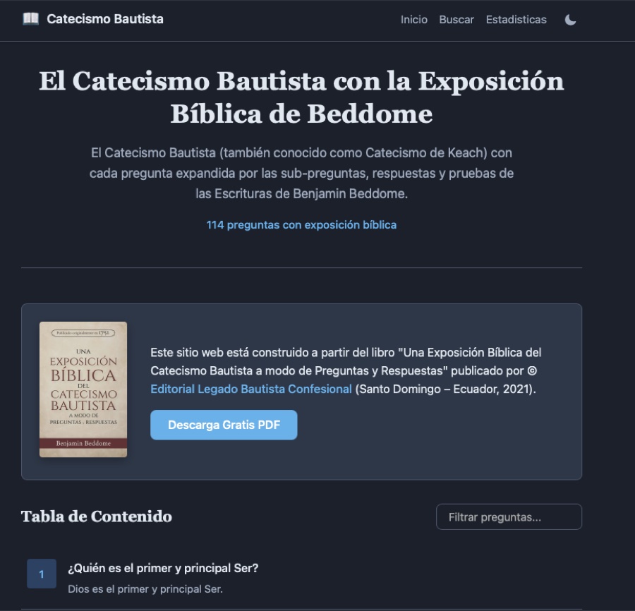 Catecismo Bautista home page